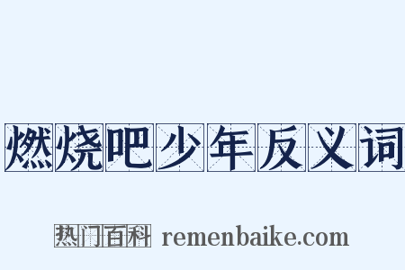 燃烧吧少年反义词是什么意思的图片